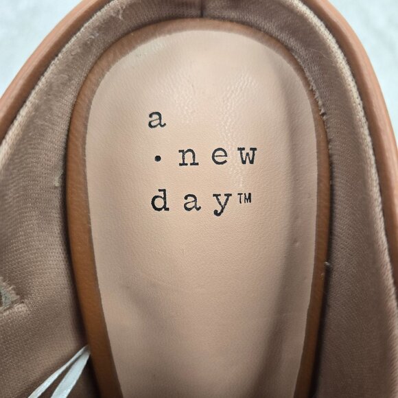 Square Toe Western Ankle Booties 6.5 Brown Block Heel Slip On Mule Shoe Boots - Picture 11 of 12